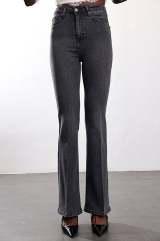 5in1Canpolat Antrasit Full Likra Toparlayan Flare Jean 7578 Antrasit