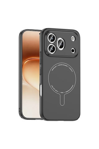 Honor 600 Pro 5g Kılıf M-safe Şarj Özellikli Kamera Korumalı Zore Elio Sert Pc Kapak - Siyah Honor 600 Pro 5g Kılıf M-safe Şarj Özellikli Kamera Korumalı Zore Elio Sert Pc Kapak - Siyah