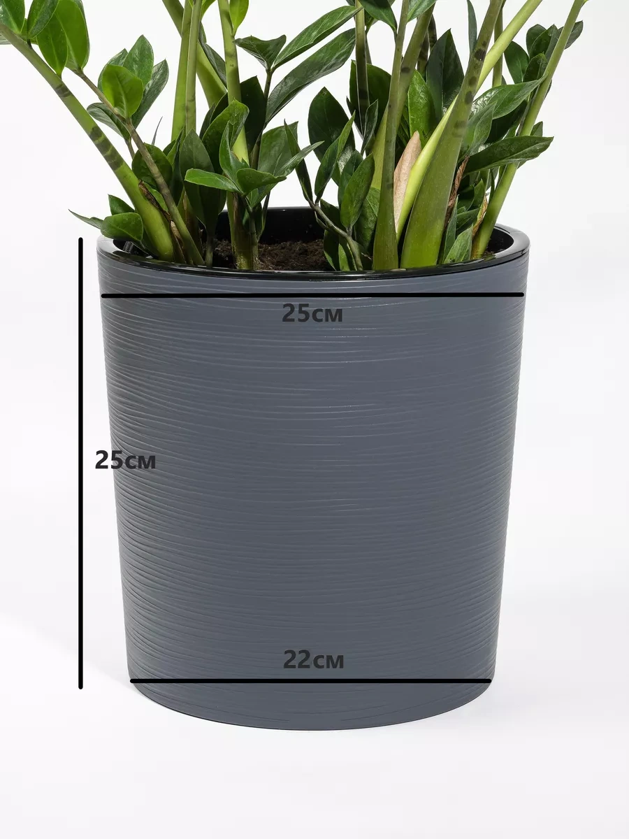 Live-in-green 10 Litre Şiddetle Sulama Özellikli Plastik Yer Saksısı 179614612