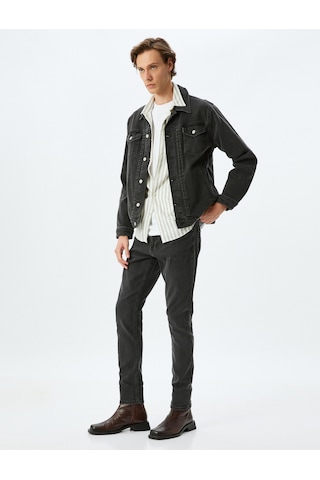 Koton Slim Fit Kot Pantolon - Brad Jean Antrasit 5sam40055ıd Antrasit