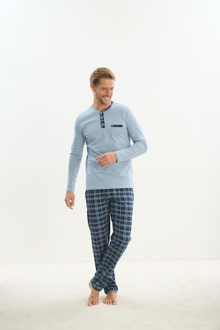 Sevim Erkek Uzun Kol Açık Mavi Pijama Takım C6t4n4o9 001