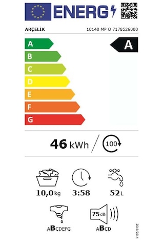 Arçelik 10140 MP O 1400 Devir 10 KG Çamaşır Makinesi