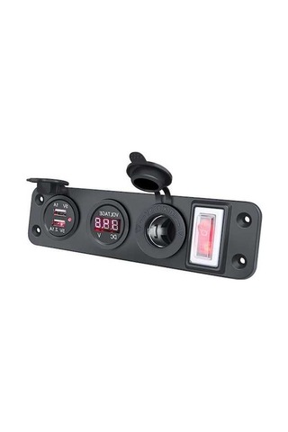 Ulzyvf 12-24v Araç Çift Usb Port Hızlı Şarj Cihazı + Voltmetre