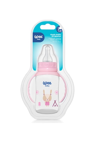 Wee Baby Klasik Kulplu PP Biberon 150 ML Pembe