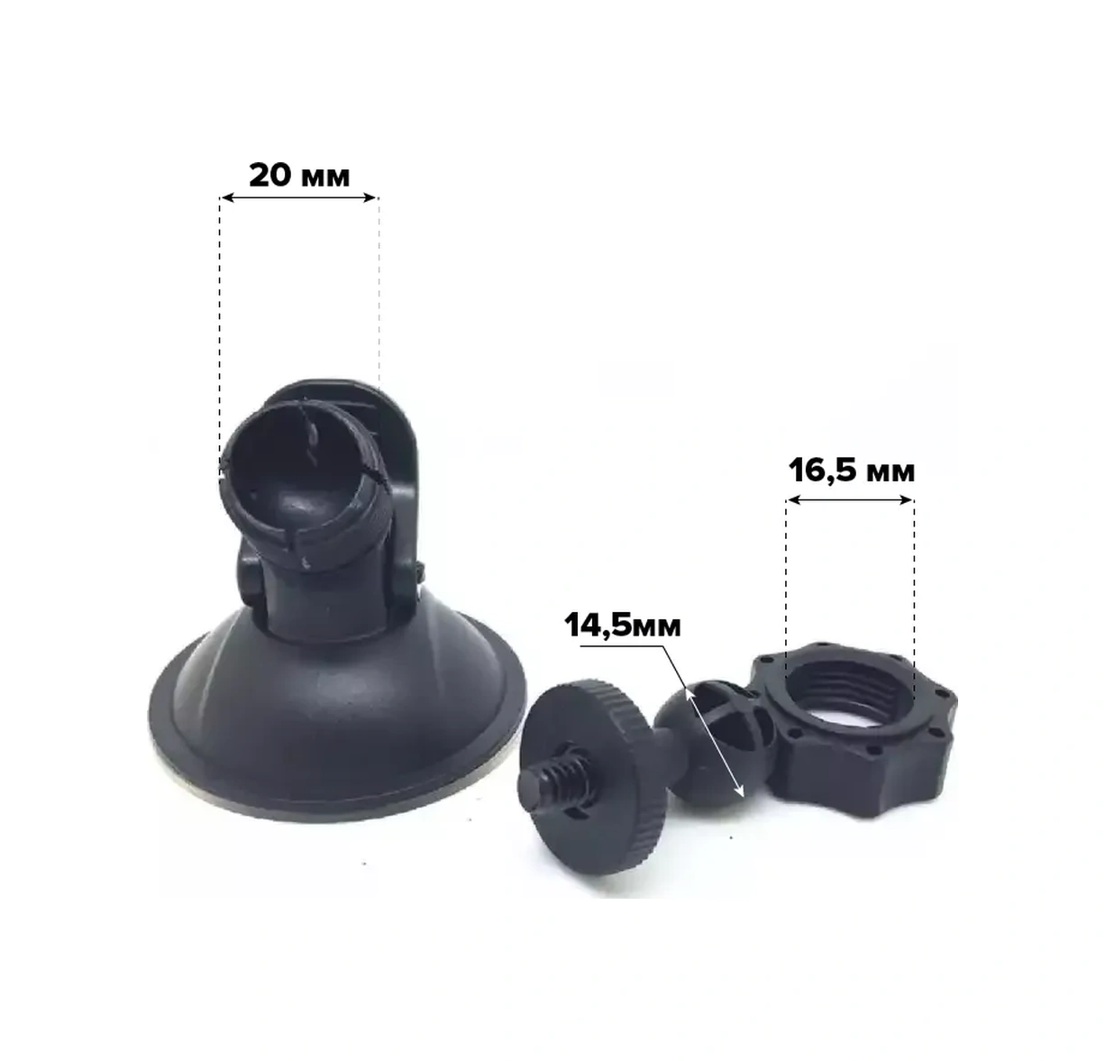 Megalavka Süslü Vantuz İle Araç İçi Kamerası Cam İçin Emici Vantuz İle Kamera Tutucu 83942260 Siyah