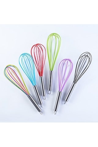 Pazly Cbtx 10 Adet Silikon Yumurta Çırpıcı Ev Yumurta Mikseri, 10 İnç Mor, Mutfak Aletleri Çok Renkli