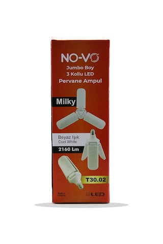 3 Kollu Pervane Modeli Beyaz Led Lamba Ampul 24w - E27 5570 Diğer
