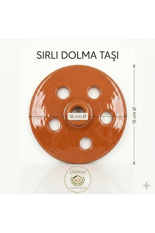 Güveç Dolma Sarma Taşı Kapağı Sırlı Çömlek 18 Cm Çok Renkli