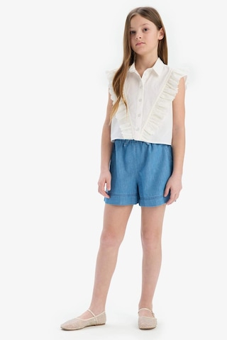 Defacto Kız Çocuk Beli Lastikli Jean Şort B6386a825smnm28 Mavi