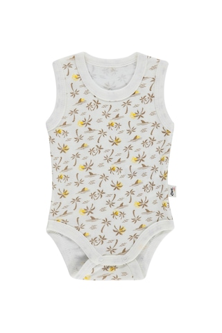 Civil Baby Palmiye Empirme 0-24 Ay Çıtçıtlı Badi - Ekru