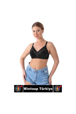 Wintoup İz İç Göstermez Meme Dikleştirici Şekillendirici Esnek Konforlu Estetik Şık Göğüs Toparlayıcı Sütyen Siyah