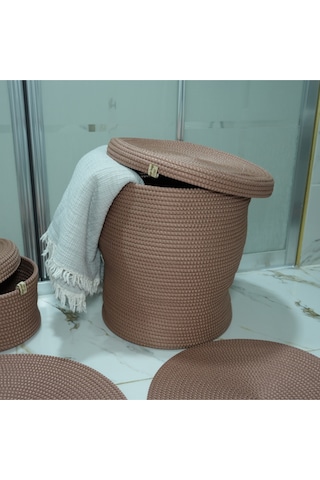 Zengin Supla Banyo Paspas Seti Gül Kurusu