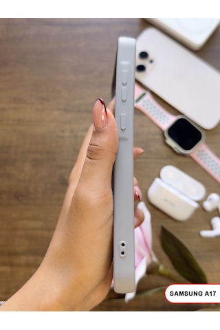 Samsung Galaxy A17 Uyumlu Kamera Korumalı Darbeye Dayanıklı Renk Atmayan Keep Silikon Kılıf Gri