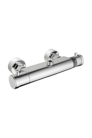 Artema Aquaheat Termostatik Duş Bataryası A47055 + Duş Sistemi A45598 Set Gümüş