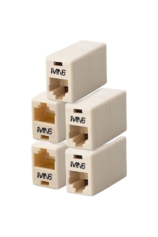 Mn6 M14 5 Adet Rj45 Ethernet Kablo Birleştirici, Cat5 Cat5e Cat6 Uyumlu Dişi Dişi Lan Kablo Uzatma Aparatı