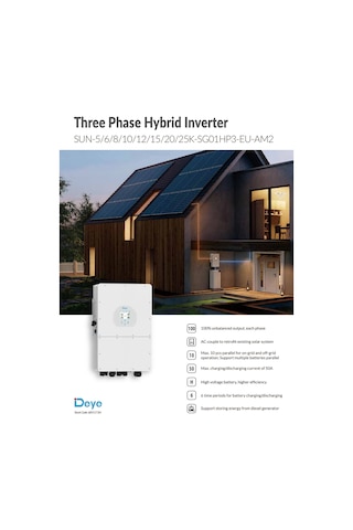 Deye 25 Kw Trifaze Hv Hibrit İnverter