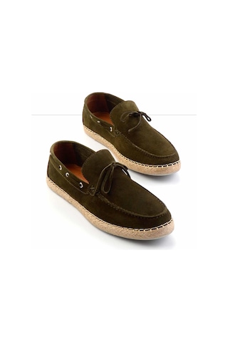 Bambi Haki Leather Erkek Espadril E01395409702 Haki