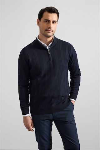Süvari Lacivert Regular Yarım Balıkçı Yaka Kazak Tr2013700494-m09 Lacivert