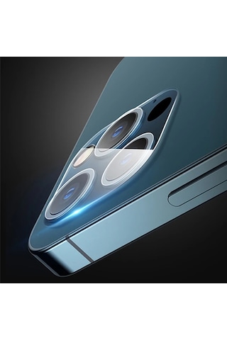 Apple Uyumlu iPhone 12 Pro Max 6.7 Hat-prince 9h 3d Full Tempered Cam Kamera Koruyucu- 5775