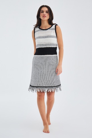 Peraluna KİYO DRESS Kolsuz Pamuklu Diz Hizası Yazlık Kadın Elbise