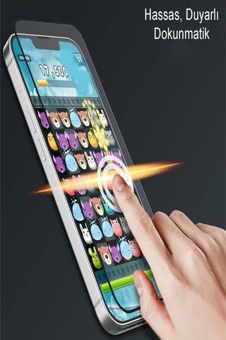 Pp Apple iPhone 15 Uyumlu Anti Static Toz Tutmayan Çerçeveli Ekran Koruyucu Cam