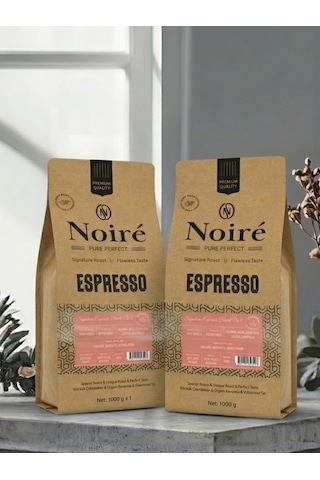 2'li Set Noire Signature Espresso Blend 1 1 Kg Çekirdek Kahve %100 Arabica Yüksek Crema Yoğun Aroma