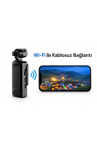 1080p Hd Video Aksiyon Kamerası Wifi İle Telefon Bağlantısı Hareket Sırasında Titreşim Önleme 2.0 İnç Ekran Dolgu Işığı