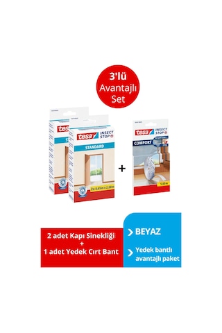 Kapı Sineklik 3'lü Avantajlı Paket Beyaz