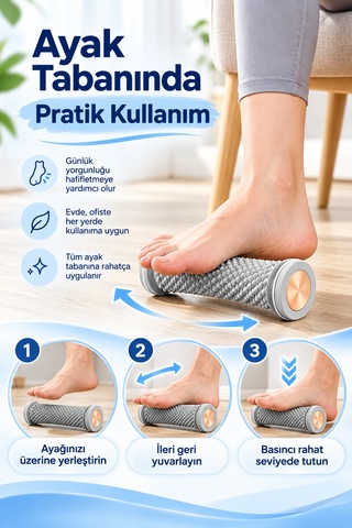 Mucit Home Ayak Masaj Silindiri - Derin Doku Masajı İçin Yüksek Performanslı Silindir Renkli