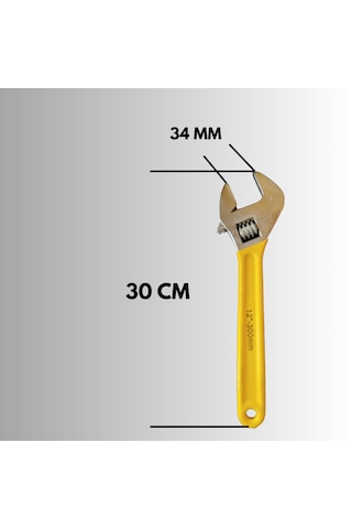 Kurbağacık 12" Ingiliz Anahtarı Kurbacık Anahtar 300 Mm
