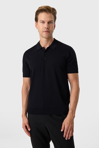 Back And Bond Regular Fit Düğmeli Siyah Polo Yaka Tişört