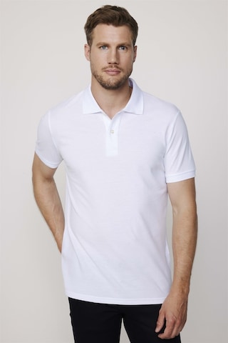 Tudors Erkek Slim Fit Dar Kesim Düz Pike Beyaz Polo Yaka Tişört-26789-Beyaz