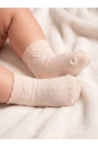Babycosy Organic Wear %100 Organik Pamuk,6 Lı Kız Bebek Çorap Seti Kalp Desenli,yumuşak,pamuklu,yenidoğan Çorap,0-24 Ay Çok Renkli