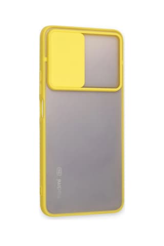 Newface - 775 - Xiaomi Redmi Note 11 Pro Plus 5g Kılıf Palm Buzlu Kamera Sürgülü Silikon - Csmo-tex - - Sarı