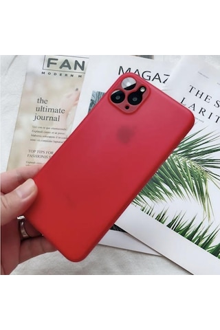 Apple Uyumlu iPhone 11 Pro Max Ultra Ince Mat Slim Fit Kaliteli Kilif 418345127