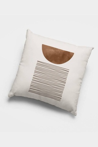 Kahve Geometrik Çift Taraflı 4'lü Set Kırlent Kılıfı 4kr047n11 Kahverengi