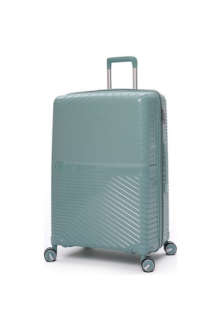 Elatae Exclusive Pro Polipropilen Büyük Boy Kırılmaz Valiz Mavi 5239 Mavi