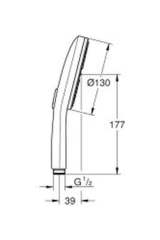 Grohe Rainshower Aqua El Duşu 3 Püskürtme - 1016760000 Krom