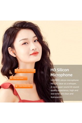 Leezsing S11 Bluetooth 5.3 Kulaklık: Şeffaf Gövde, Kayıpsız Ses, Suya Dayanıklı, Uzun Pil Ömrü, Akıllı Gürültü Engelleme, Parmak İzi Kontrolü - Siyah