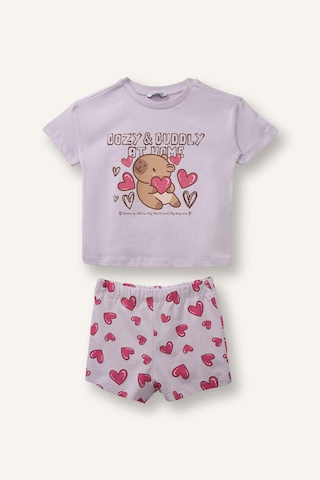 Defacto 2li Pijama Takımı Kız Bebek H7640a526smpn425 Pembe-pn425