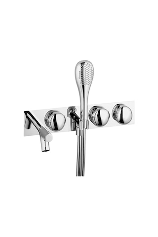 VitrA Istanbul A42848 Ankastre Banyo Bataryası Sıva Üstü Grubu Krom