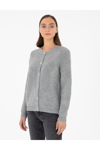 Pierre Cardin Kadın Gri Melanj Hırka Triko 50290546-vr086 Gri Melanj