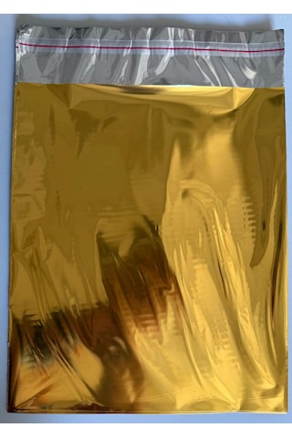 Hediye Poşeti Bantlı Gold Metalize 35x50 Cm 100 Adet Hediye Poşeti Bantlı Gold Metalize 35x50 Cm 100 Adet