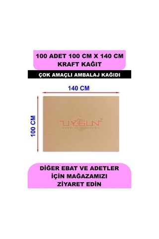 100 Adet 100cm X 140cm 100 Gr. Kraft Ambalaj Kağıdı, Çeyiz Ev Eşyası Hediye Ürün Paketleme, Çocuk Etkinlikleri