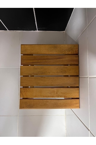 Kayın Ahşap Banyo Taburesi 37cm Kayın