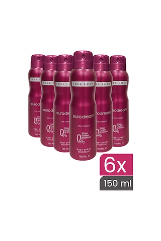 Free Love Eurodream Kadın Deodorant 6 x 150 ML