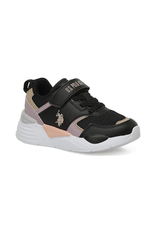 U.s. Polo Assn. Termınal Jr 5pr Siyah Kız Çocuk Spor Ayakkabı 000000000102032432 Siyah-somon-lıla