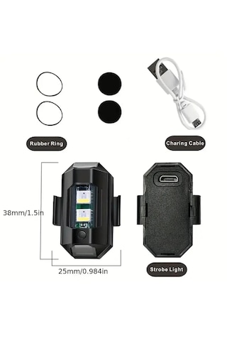 Usb Şarjlı 7 Mod Renk Değiştiren Mini Çakar Lamba Arr1413