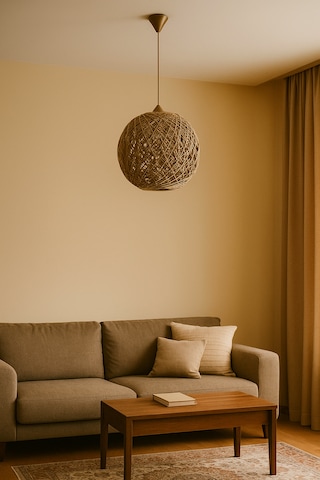 Efect Home Design Bohem,ahşap,jüt,hasır,modern,doğal Sarkıt Avize Hasır/krem