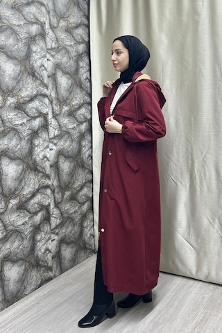 Belden Kemer Detaylı Uzun Trençkot Brc1908 Bodo 001